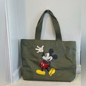 Mickey Mouse Green Sequin Tote Bag